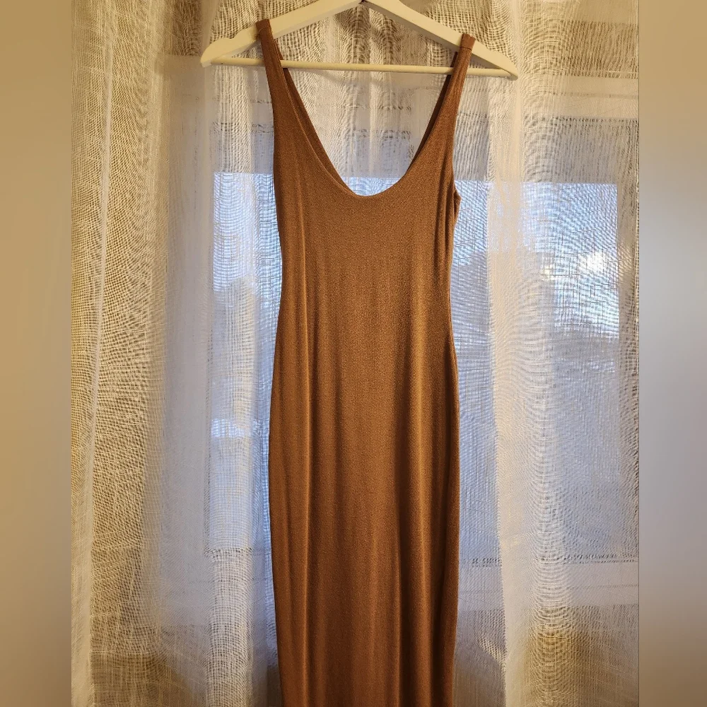 Naked Wardrobe Midi Dress - Mocha Taupe - Picture 4 of 4